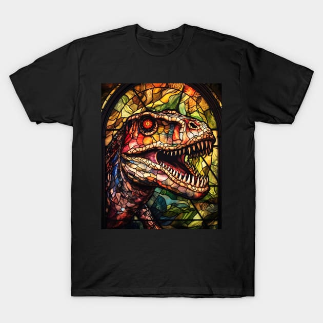 T-Rex dinosaur face T-Shirt by Jeff NZ